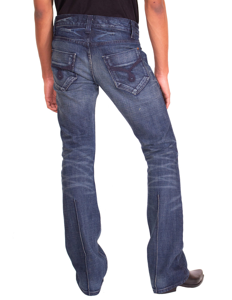 Men’s Flared Jeans Hendrix – Vintage Atom Wash, Japanese Denim, Made in USA