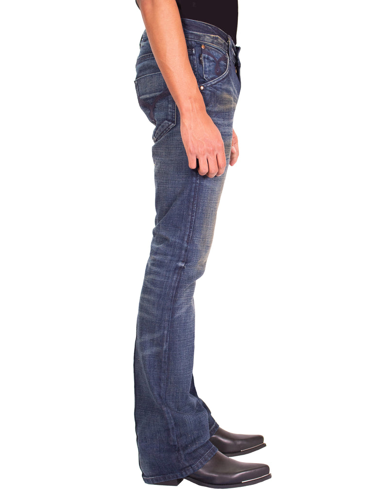 Men’s Flared Jeans Hendrix – Vintage Atom Wash, Japanese Denim, Made in USA