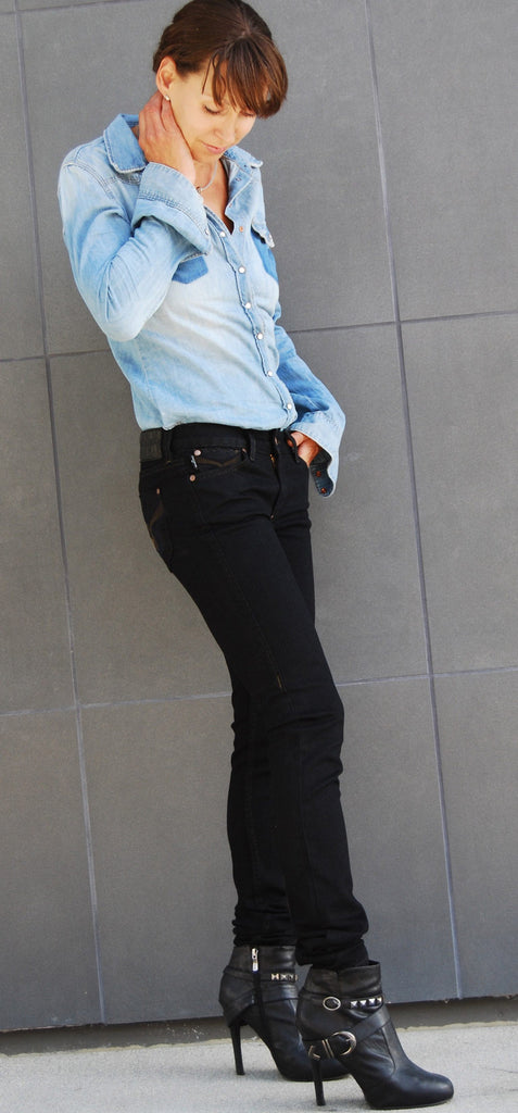 Black Skinny Jeans - Cecila (Double Black Wash)