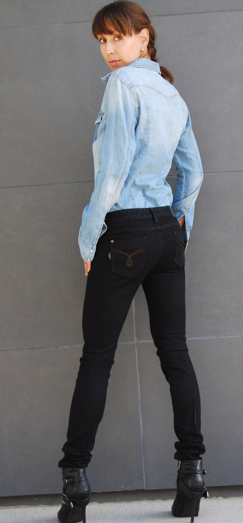Black Skinny Jeans - Cecila (Double Black Wash)