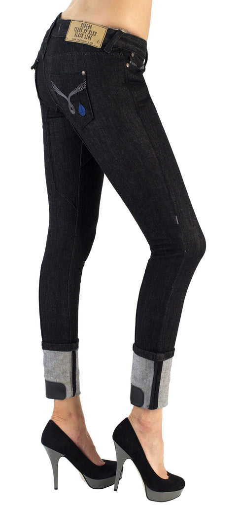 Women's Premium Skinny Jeans - Chloe Black Skinny
