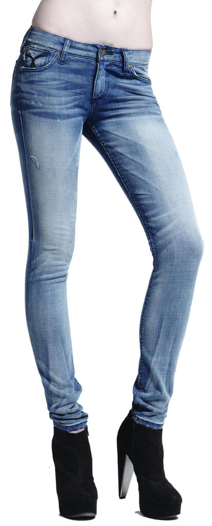 Cecila Skinny Fit Jeans - Skinny Denim Jeans. (As worn by Selena Gomez) - (Galaxy Light Wash)
