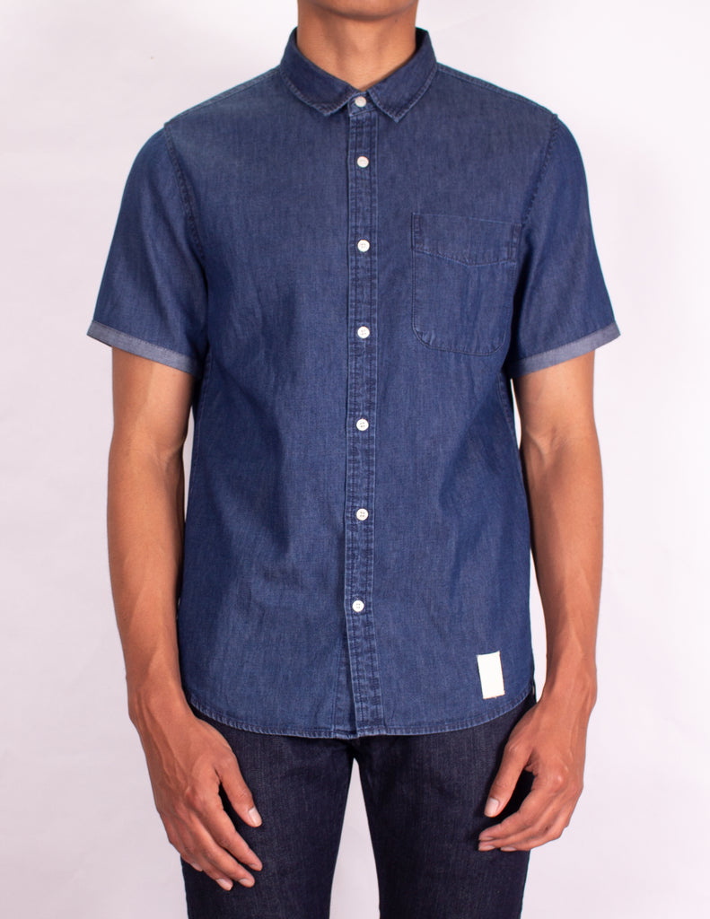 MEN'S DENIM SHIRT - "EASY RIDER CHAMBRAY SHIRT - DARK WASH"