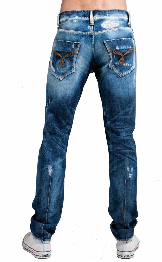 Men's Bleached Skinny Jeans - (Slim skinny Fit)