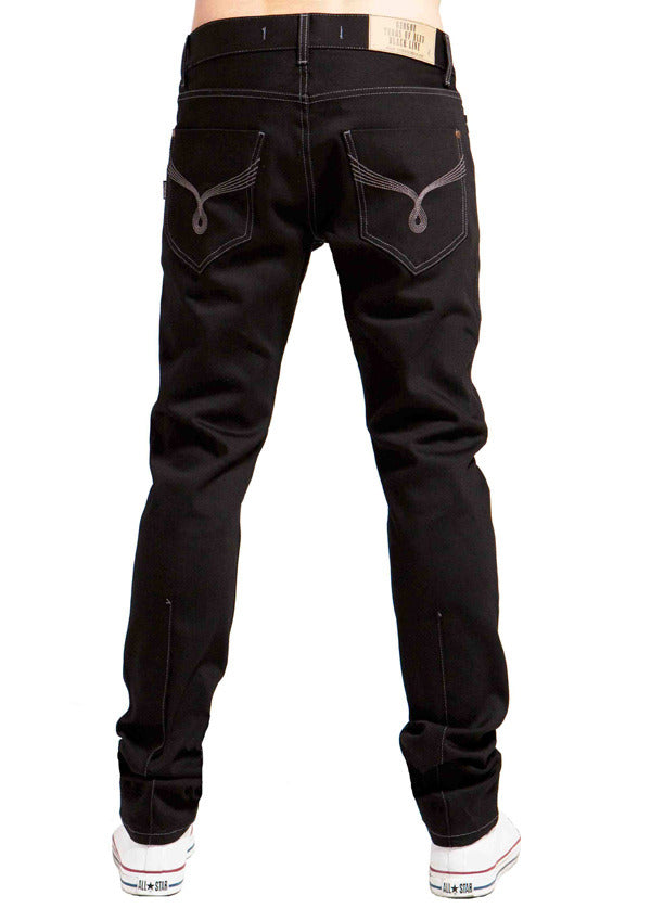Men's Slim Skinny Jeans - Lennon (Double Black Denim)
