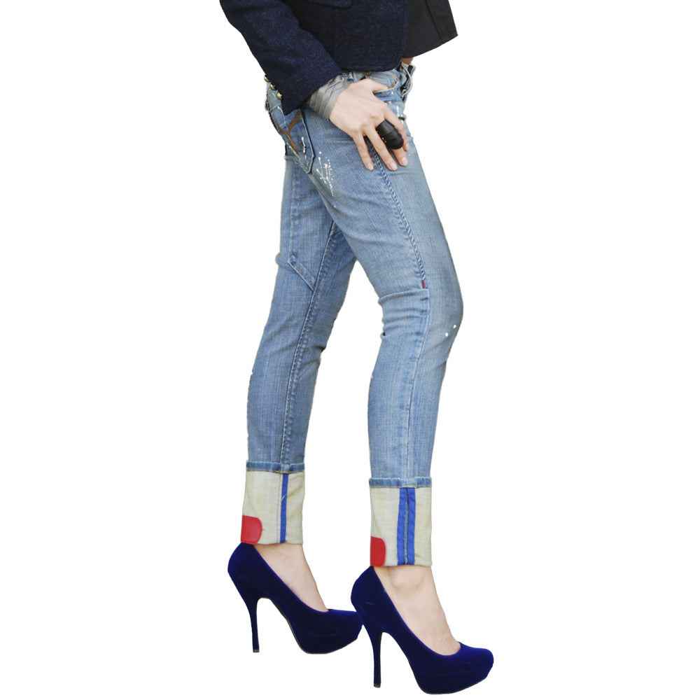 Chloe Skinny Turn-Up Jean - Double Star-4
