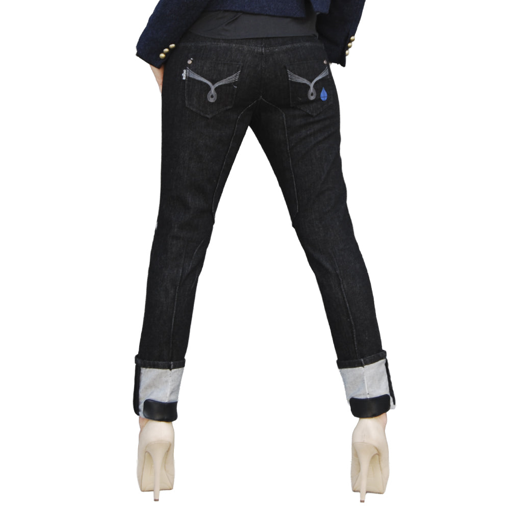 Chloe Skinny Turn-Up Jean - Black-2
