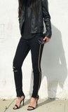 DISTRESSED SKINNY BLACK JEAN -WOMEN'S