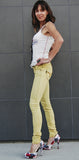 Color Skinny Jean's, Color Denim (Yellow Color Skinny Fit Jean's)