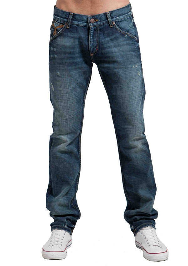 Men's Straight Jean's, Miles - Crator Wash