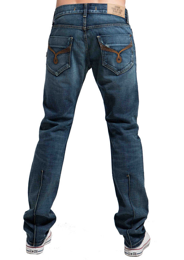Men's Straight Jean's, Miles - Crator Wash