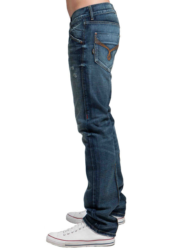 Men's Straight Jean's, Miles - Crator Wash