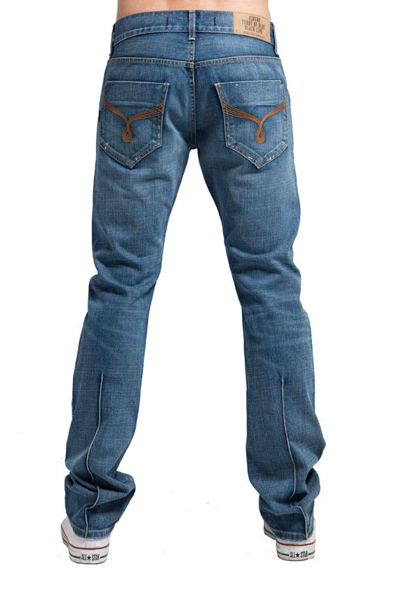 Men's Straight Jean's, Miles  - Meteor Wash