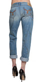 WOMEN'S BOYFRIEND JEAN  - PATRICIA BOYFRIEND FIT JEAN MID RISE - PAINT DROP WASH